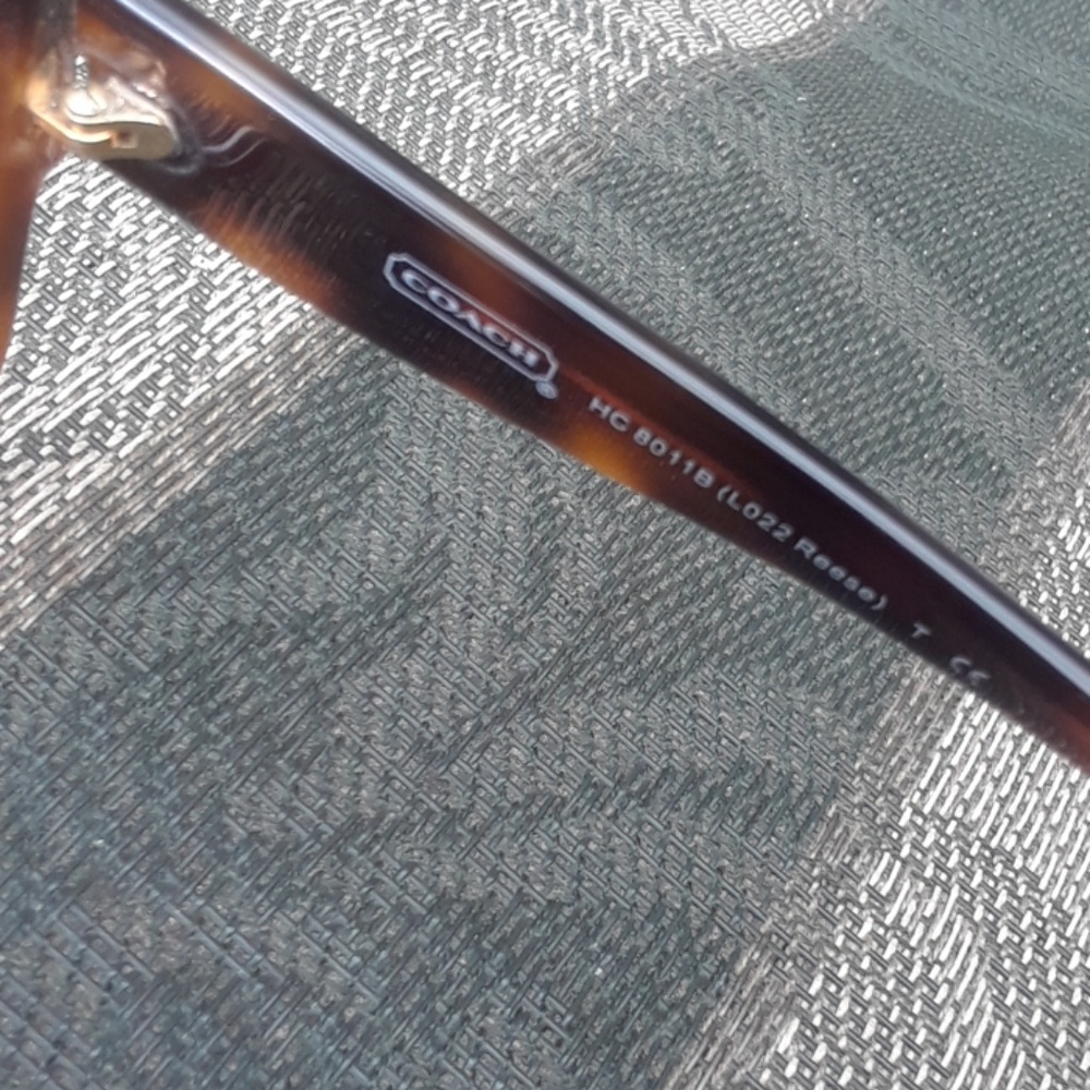 Coach Reese Tortoise/ Gold Rhinestone Frames - image 4